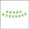Em Estoque Aniversário Colorido Folha de Ouro Cauda de Peixe Banner Pendurado Decoração Festa Feliz Suprimentos Transfronteiriço Fornecimento DIY Tira Longa