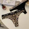 Gato Salvaje Orgulloso * Ropa interior sexy de leopardo europeo y americano, transpirable, de cintura baja, sin costuras, para mujer, seda de hielo, hueca, simple, tipo T