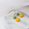 Pendientes de Oreja de Piña Fresca y Dulce Estilo Coreano para el Verano Pendientes Cruzados Populares de Lujo Ligero Estilo Europeo y Americano Venta al por Mayor