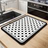 Tapete absorvente simples de terra diatomácea para uso doméstico, resistente ao calor e antiescaldante para pratos na mesa, tapete escorredor de cozinha fácil de limpar, disponível para dropshipping.