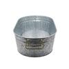 Cubo de hielo de hierro grande personalizado para exteriores, cubo de hielo de metal binaural retro para cerveza, cubo de hielo de hierro galvanizado, cubo de hielo galvanizado ovalado