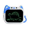 Placa de escrita LCD colorida de gato de desenho animado de 10 polegadas, placa de desenho para grafite de proteção ocular infantil, placa de escrita de energia luminosa eletrônica LCD
