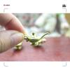 Accesorios para casa de muñecas 1:12 mini escenas de juego de comida modelo de juguete adornos creativos de mini tetera dorada B191