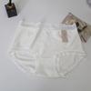 Nova Renda Floral Outono Calcinha Feminina Delicada Cintura Média Confortável Respirável Amiga da Pele Roupa Íntima para Mulheres