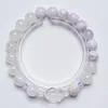 [Algodão Névoa Roxa] Pulseira de Cristal Natural Floco de Neve Fantasma Jade Roxo Versátil para Mulheres Presente Venda por Atacado
