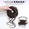 Peruca Pão de Bigode de Dragão Estilo Vintage, Ferramenta Suave para Penteado, Novo Anel de Cabelo Peruca Fofa Estilo Chinês, Pão de Cabelo com Flor para Mulheres