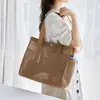 Bolsa de natação de malha com múltiplos bolsos, bolsa de armazenamento de viagem portátil, bolsa de banho portátil, bolsa de praia de poliéster, exclusiva transfronteiriça
