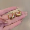Pendientes Texturizados de Lujo Ligero y Gama Alta, Pendientes de Diseño Femenino y Fresco, Pendientes y Pendientes Franceses Elegantes y Versátiles