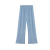 Stock Listo Pantalones de Pierna Ancha Tejido Waffle Pantalones Casuales Cintura Elástica Pantalones de Pierna Recta Pantalones de Punto Holgados Adelgazantes Pantalones Largos Deportivos