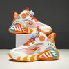 Zapatos para Niños 2026 Primavera/Otoño Nuevos Ligeros Amortiguadores Zapatos Deportivos Infantiles Niños Grandes Superficie de Cuero Antideslizantes Zapatos de Baloncesto para Estudiantes