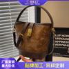 Bolsa Saco Versátil de Alta Qualidade Estilo Coreano para Mulheres, Novo Modelo Outono e Inverno 2026, Bolsa de Ombro Único Transversal, Bolsa de Mão Vintage