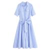 Aliexpress Transfronterizo Ropa Europea y Americana al por Mayor 2025 Principios de Primavera Nuevo Vestido de Popelina