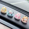 Enfeites Criativos Fofos de Animais com Cabeça que Mexe para Carro Desenhos Animados Animais de Estimação Fofos Acessórios de Interior de Carro Enfeites Decorativos para Console Central de Carro Feminino