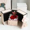 Caja de Regalo para el Día de San Valentín Transfronteriza Labial Rosa Collar Joyero Regalo de Cumpleaños Flor Eterna Caja de Regalo para Ventana Venta al por Mayor