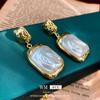 Vintage vintage Aretes Medio Antiguo Marcado Aretes Lujo Ligero Aretes de Botón de Alta Gama Joyería de Industria Pesada Nueva Joyería