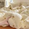 Juego de Cama de Cuatro Piezas para Verano Sábana de Doble Capa de Gasa Funda Nórdica Juego de Cama de Tres Piezas para Dormitorio Nuevo Modelo 2025