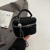 Bolsa Feminina 2024 Nova Moda Moda Textious Niche Crossbody Bolsa Ins Fosco Portátil Rômbico Cadeia Balde Bolsa