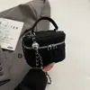Elegante Xiaomi Home Estilo Coreano Tendência Bolsa de Mão Caixa 2026 Outono Nova Bolsa Transversal Feminina Casual Bolsa com Corrente de Malha de Diamante