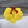 Pinza para el pelo de una sola cabeza con simulación de Phalaenopsis 3D, estilo europeo, con forma de mariposa y flor, accesorios para el pelo, tocado DIY, pinza de pico de pato, pinza lateral