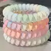 Gomas para el pelo de alambre de teléfono de color gelatina de verano para mujer, diademas de alta gama, accesorios para el pelo elásticos y duraderos