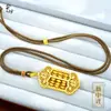 Cadena para Clavícula de Ábaco Popular Color Oro Nube de la Fortuna de Vietnam, Cadena de Suéter Color Oro Arena de Lujo Ligero, Accesorios de Cadena para el Cuello de Mujer al por Mayor