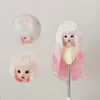 Nova peruca BJD, peruca macia na cor de seda com franja, adequada para bonecas SD de 6 polegadas, peruca de anime