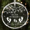 Amazon Pingente Redondo de Cristal de Natal Vidro Transparente Decoração de Árvore de Natal Pingente Personalizável Enfeites de Feriado