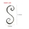 Aço Inoxidável 304 Flor S Cabeça Grande e Pequena Estilo Europeu Flor Artística Titânio Porta Janela Flor Cotovelo Grade de Escada Acessórios Decorativos