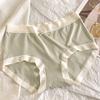 Nueva ropa interior sin costuras de cintura media para mujer, modal 5a, entrepierna antibacteriana, encaje dulce japonés, bragas sexys para estudiantes