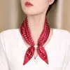 Nuevo Pañuelo de Seda Suave Estilo Francés Ol Profesional, Bufanda para Cuello con Cierre Magnético sin Nudo, Estilo Old Money, Accesorio de Traje de Lujo Ligero