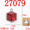 Nuevo Colgante de Joyería con Gema de Cristal Rosa Geométrico Simple Accesorios para Joyería Colgante para Collar DIY Accesorios de Joyería de Plata