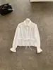 Liquidação, Sem Devoluções ou Trocas: Blusa Feminina Versátil de Manga Longa com Amarração no Pescoço e Ajuste na Cintura, Estilo Francês, Suave e Elegante, para Primavera R90626