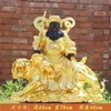 Dios de la Riqueza Wu Ropa Colorida Zhao Gongming Buda de Resina Cara Negra Montando Tigre Mariscal Zhao Artesanía para el Hogar Adornos
