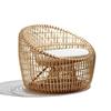 Sofá de Exterior Mobiliário para Vila com Pátio ao Ar Livre Impermeável Jardim Externo Lazer Combinação de Sofá e Mesa de Centro em Rattan Sintético