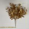 Simulación Flor de Año Nuevo Eucalipto Dorado Hoja de Ginkgo Flor de Plástico Cubeta de Año Nuevo Arreglo Floral de Phalaenopsis Combinación Dorada