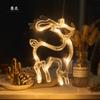 Lámpara de ventosa decoración navideña LED estrella de cinco puntas campana muñeco de nieve embellecimiento ventana de dormitorio lámpara de cortina colgante lámpara de batería