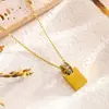Collar elegante de acero de titanio, ligero, de lujo, chapado en oro, exquisito, sin color, para mujer, combina con todo, moda, Internet, tendencia, cadena de clavícula, fábrica