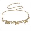 Verano Nuevo Cinturón de Mujer Casual Talla Hebilla de Mariposa Decorativa Cadena Metálica Cintura Cadena con Vestido Listo para la Venta
