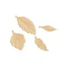 Colgante de Hoja Texturizada Color Duradero Relleno de Oro 14K Colgante de Hoja de Ginkgo Accesorios para Pendientes Pinza de Pelo Hechos a Mano para DIY