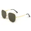 Gafas de sol de metal con montura grande que hacen que la cara parezca más pequeña, Gafas de sol anti-UV para hombre, Gafas especiales para conducir para conductores, Montura negra