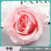Cabezas de Rosas Artificiales, Tamaño Mediano, Núcleo Envuelto, Decoración de Pared, Accesorios para el Frente del Coche, Flores de Seda, Decoración DIY, Adornos para Ropa, Ramos de Flores Artificiales