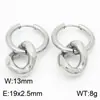 Pendientes de Acero Inoxidable 304 Cadena Cubana con Borlas Joyería Chapado en Oro de 18K Clip para Oreja Pendientes Unisex