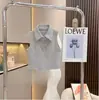 Nuevo traje de verano para niñas 2025 coreano casual solapa sin mangas camiseta jeans simples falda conjunto de dos piezas