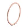 Pulsera de Acero Inoxidable con Diamantes Completos de Lujo Ligero Joyería de Acero de Titanio Diseño de Nicho Diamante Diamante Diamante Pulsera de Moda para Mujer Oro Rosa