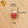 Fruta de fresa DIY Accesorios de joyería coreana Serie de frutas colgantes individuales Lindo mini colgante tridimensional Colgante para pulsera