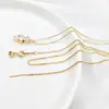 Cobre Banhado a Ouro Cor Forte que Não Desbota Corrente de Caixa Universal Pulseira de Caixa Retrátil Ajustável Feita à Mão para Pulseira Colar Acessórios de Joias