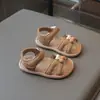 Sandalias Lindas para Niños Verano Zapatos para Bebés y Niños Pequeños Decoración de Flores Velcro Suela Suave Antideslizantes Sandalias Casuales