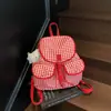 Transfronterizo 2026 Verano Nuevo Versátil Estilo Coreano Bolso de Mujer Simple para Viajar Mochila de Gran Capacidad Nicho Casual Cuadros