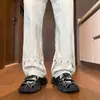 Jeans para Hombre Estilo Americano High Street Retro Ajustados Degradado Micro Desgastado Atractivo Edición Estrecha Diseño Simple Pantalones Largos de Pierna Ancha