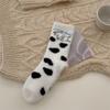 Calcetines de terciopelo de visón engrosados de otoño e invierno para mujer, cálidos, de felpa, para el hogar, para dormir, para el piso, suaves, de luna, calcetines de mujer, invierno